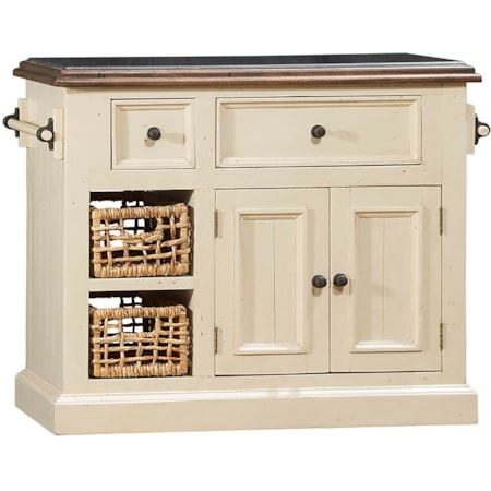 Monarch kitchen island with granite top